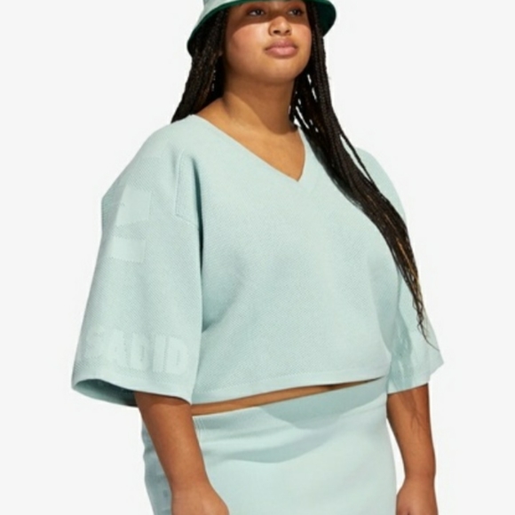 ADIDAS x IVY PARK Knit Crop Jersey Top - Picture 1 of 5